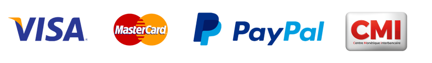 Visa, Mastercard, Paypal, CMI